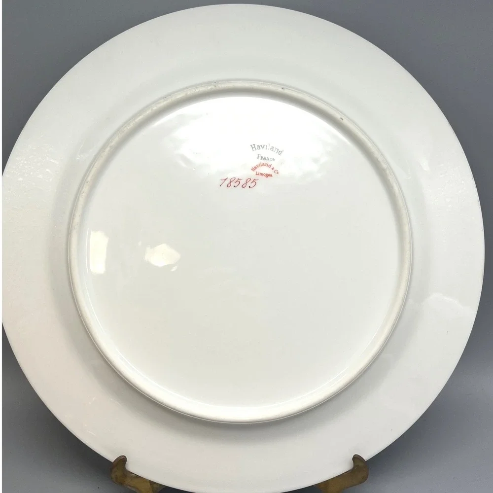 Vtg Limoges Floral Porcelain Dinner Plate Haviland France, Haviland & Co Limoges
